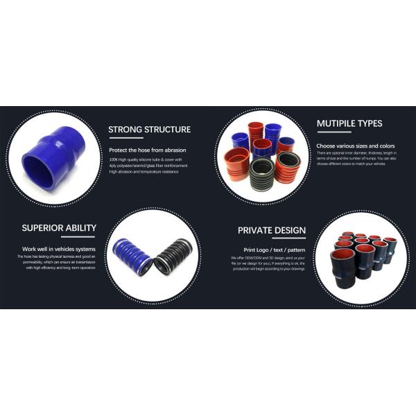 150PSI Silicone Rubber Tubes Car Silicone Hose For Heating And Cooling Systems