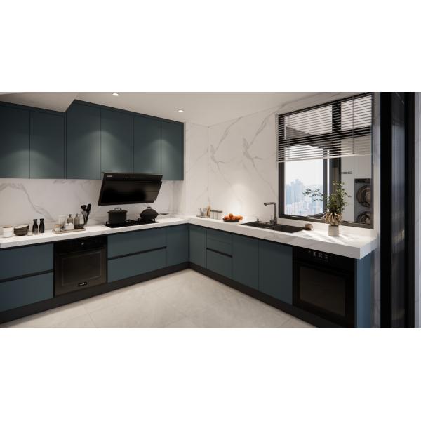 Fadior Modern Stainless Steel Kitchen Cabinets With Integrated High Cabinets And Appliances
