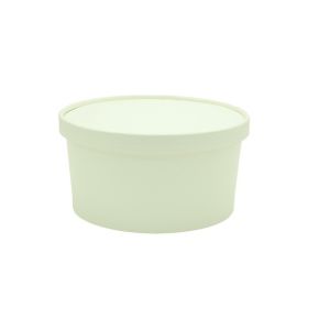 China 8OZ To-Go Lunch White Kraft Paper Soup Cups with Lids Compostable Paper Food Cup with Vented Lid, Disposable Ice Cream Cup, Great For Restaurants, wholesale