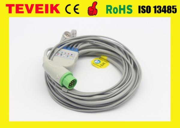 Quality Factory Price Medical Siemens Drager 5 Leads ECG Leadwire Cable For Patient Monitor, Round 10pin for sale