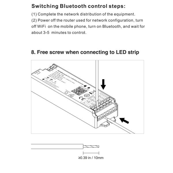 WB5 Controller LED Strip Light Parts 5CH RGB RGBW CCT Dimmer Controller