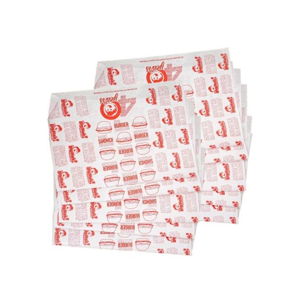 Quality Customized printing logo eco-friendly biodegradable burger sandwich greaseproof paper for sale