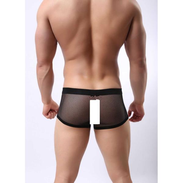 Mens Sexy Boxer Shorts Xl See Through Mesh Waistband Briefs Club Wear Customized Waistband Boxer Briefs