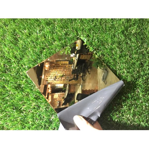 Foshan manufacturer golden color mirror finish stainless steel sheet price per kgs
