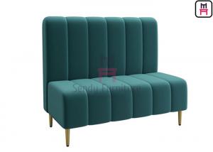 China Wood frame Green Velvet 0.7cbm Upholstered Booth Seating wholesale