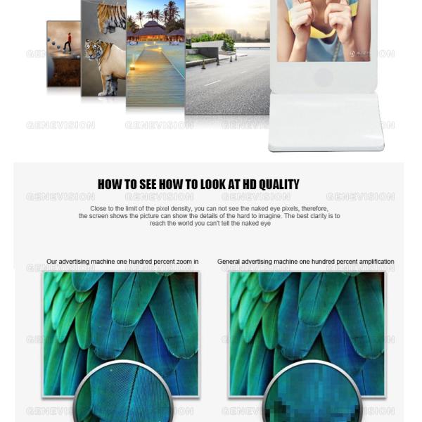 Golden 43 Inch Iphone Style Touch Screen Kiosk Totem Networkd Display Managing Software