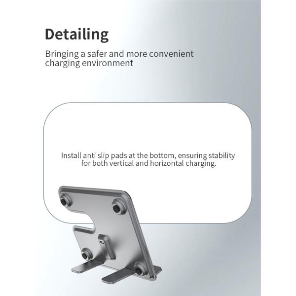 Detachable Braket Qi Standard 3in 1 Wireless Charging for Smart Devices