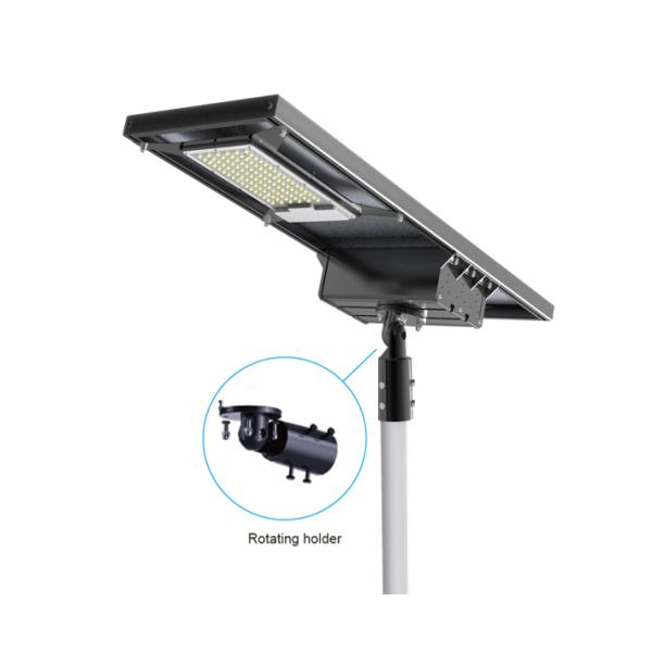 100W Rotating Angle LED Street Lamp Solar Light Integrated With Motion Sensor Monocrystalline Solar Cell