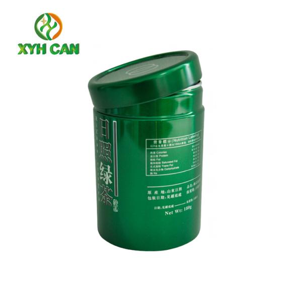 Food Tin Can Red Color Round Paint Recyclable Tin Container Tea Packaging