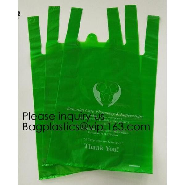 Cheap T-Shirt Compostable Bags Biodegradable Bag For Food, T-Shirt Garment Plastic Bags Compostable 100% Biodegradable