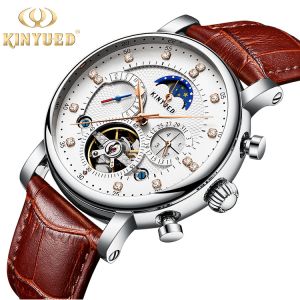 China Custom Logo Leather Wrist Watch High Precision Accurate Travel Time on sale