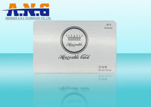 Quality Brushed Silver PVC Card / luxury business card / gift card / vip card for sale