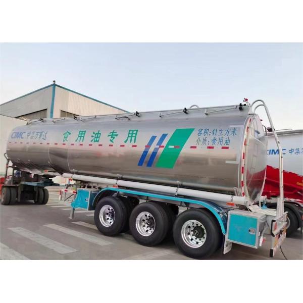 CIMC 3 axles 41cbms iron and stainless steel Ordinary liquid tank edible cooking oil semi trailer tanker