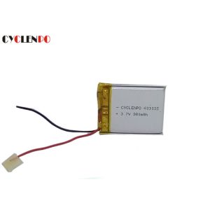 LP-403035 Rechargeable Lithium Ion Polymer Battery 380mah Customized Ultra Slim