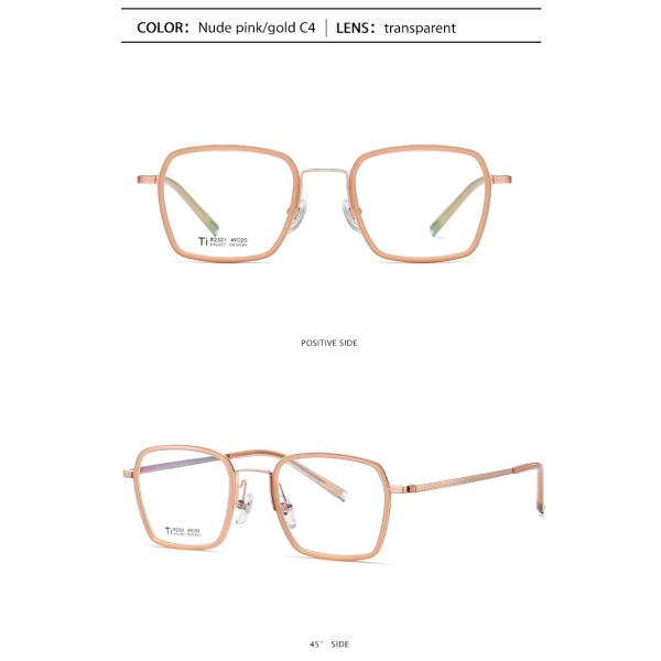 Acetate Titanium Ultra Light Glasses CE Metal Box Clear Lens