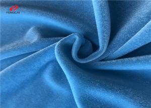 China Home Textile Blue Poly 75d Spandex Korea velvet fabric For Dress wholesale