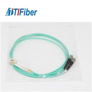 China Aqua Fiber Optic Patch Cord FC To LC Duplex 1-144 Multi Fibers RoHS Compliant on sale