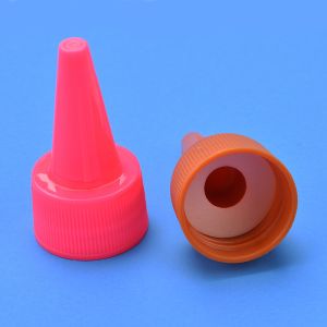 China Ribbed Closure Twist Off Cap , 24mm Squeeze Bottle Lids on sale
