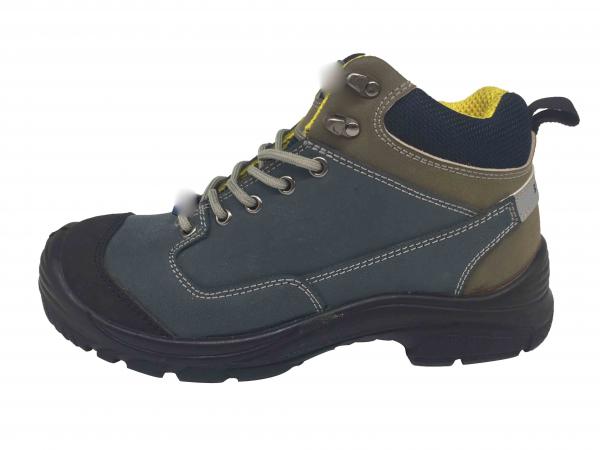 Quality Injection Molded PVC Men Work Boots / Steel Cap Dress Boots Anti Skid Mesh Lining for sale
