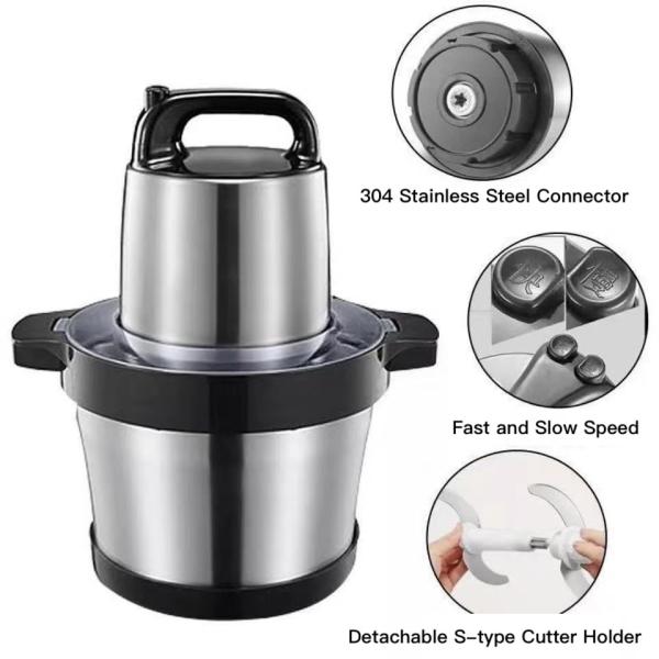 6L Stainless Steel Electric Meat Grinder 1000W 220V