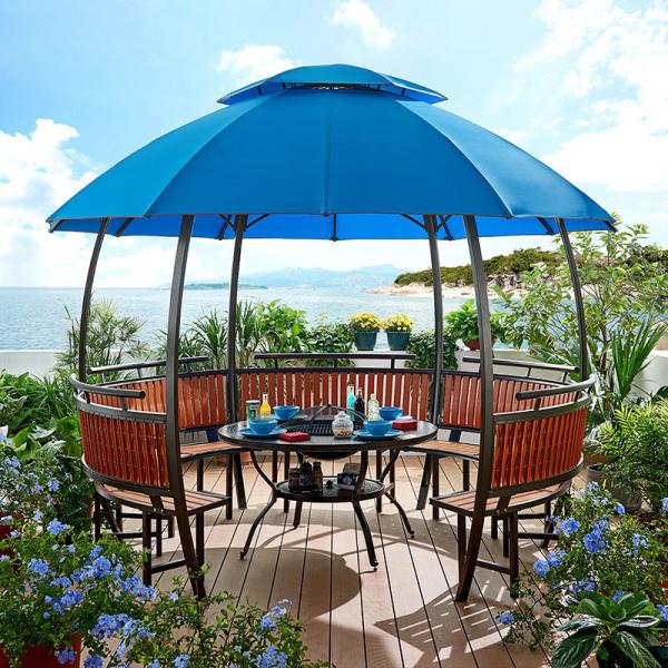 Sail Cast Iron Gazebo PVC Coated Camping Gazebo Customized