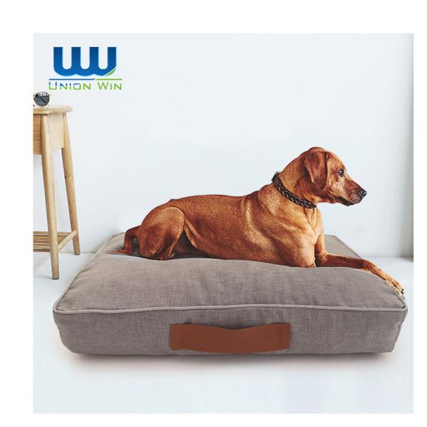 Quality Orthopedic Foam Linen Polyester Washable Dog Bed Super Thick for sale