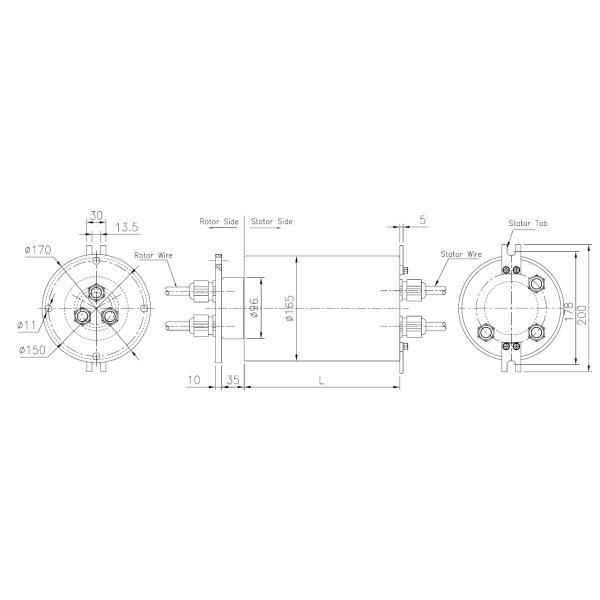 Flange Mounting Explosion Proof Slip Ring