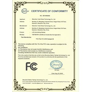 Shenzhen Yoda Views Technology Co., Ltd Certifications