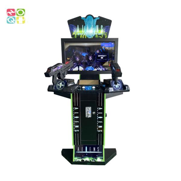 English Version Coin Op Aliens Shooting Arcade Machine 42 Inch Screen With 3 Game