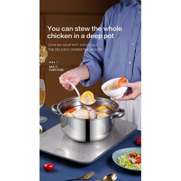 Stainless Steel Cookware Set 10 Piece Kitchen Ware Cooking Pot Set