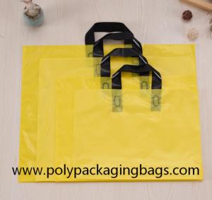 China Thickness 0.1mm Yellow PE Die Cutting Hand Bags wholesale