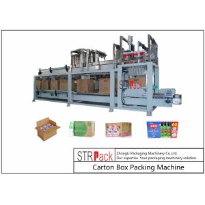 China Bottle Carton Case Packer Machine For Lubricating Oil / Aerosol Products Filling Line on sale