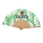 Custom Printed Large Folding Clack Hand Fan Sublimation UV Reactive Bamboo