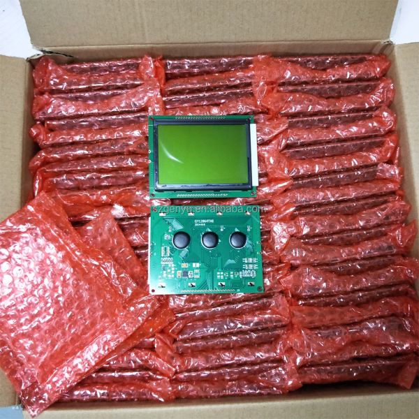 Lcd Genyu Monochrome Cob Design TN/HTN/STN/FSTN Display Modules 7 Segment Lcd Board 76*58 mm Display Size and Green LEDs