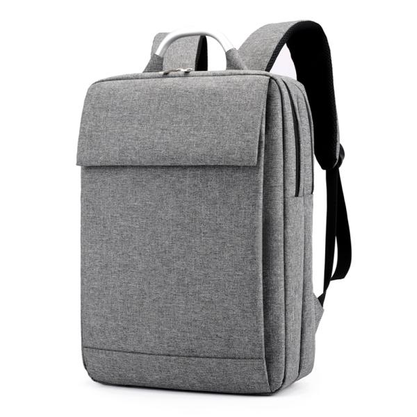 School and Travel Essential Internal Frame Customizable Logo Anti-Theft Grey Backpack with Waterproof Lining