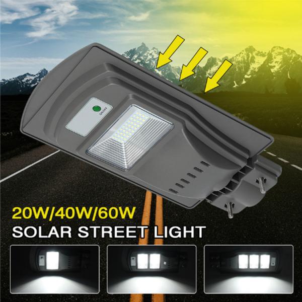 Smart 20W All In One LED Solar Street Light 6500K For Park Energy Efficiency