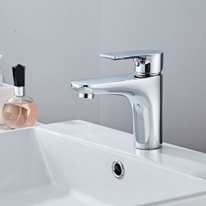 Buy cheap Brass Single Hole Single Handle Basin Mixer Tap in Chrome from wholesalers