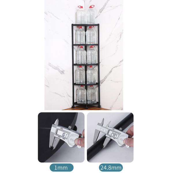 4 Layers Freestanding Kitchen Rack Stainless Steel Waterproof Easy Assembly