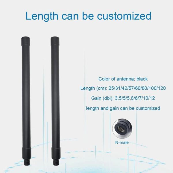 2400-2500MHz 50W 60cm 25mm Outdoor Fiberglass Antenna For Uav System