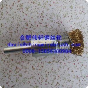 China Solid End Brush With 1/4 Shank - Carbon Steel Wire on sale