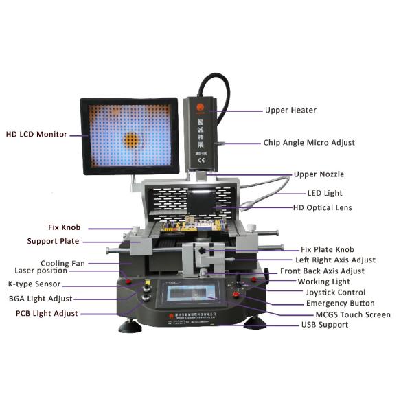 WDS-600 Laptop BGA Machine IC PCB Desoldering Machine 1200W Heating Power