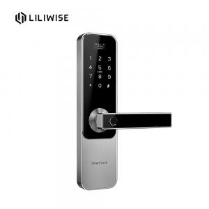 China Simple Fingerprint Door Lock , Custom Intelligent Cupboard Push Button Crystal Door Knob Lock on sale