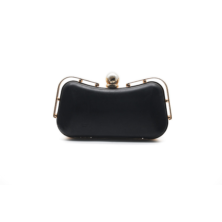 China Delicate Imitation Pearl Lock Box Clutch Frame With Beautiful Line wholesale
