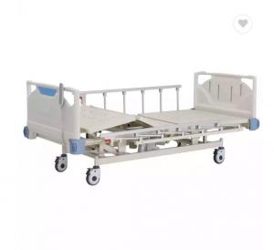 China Moving Electric Hospital Bed With Wheels Five Functions Electric Medical Hospital Bed wholesale
