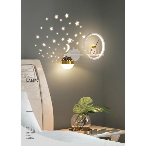 Astronaut wall lamp bedroom bedside lamp children's room lamp boy and girl stars wall lamp(WH-OR-251)
