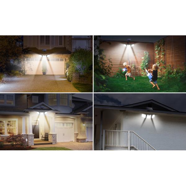 IP44 Solar Sconce Lights 500LM Smart Outdoor Wall Light 1.5W