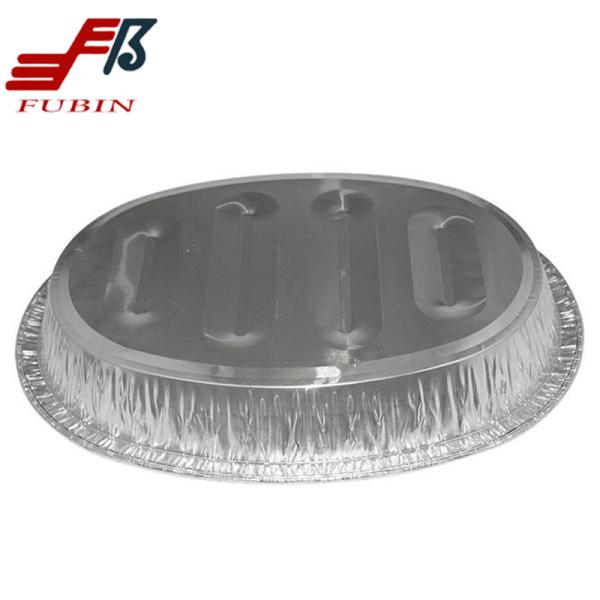 475x335mm Oval Foil Trays Alloy 8011 Tin Foil Serving Trays