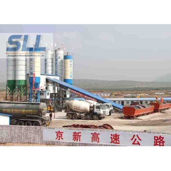 Construction HZS60 Concrete Batching Plant Stabilized Soil Mixing Station