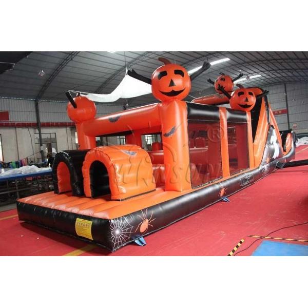 Halloween Theme Inflatable Sports Games , Customized Size Blow Up Obstacle Course