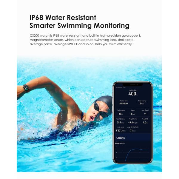 ODM Body Temperature Bluetooth 5.0 Waterproof Sport Smart Watch